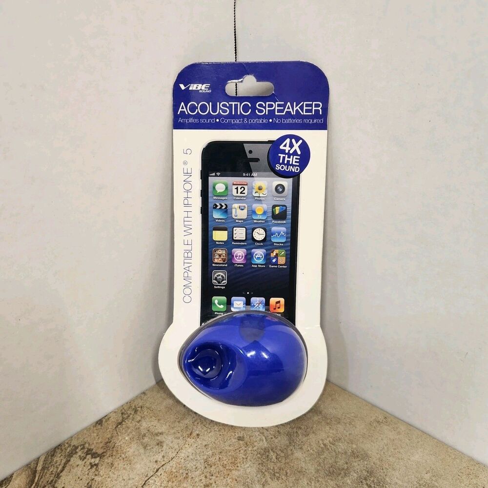 Vibe Acoustic Speaker Dock for iPhone 5 Blue VS-335-IP5-BLU NEW